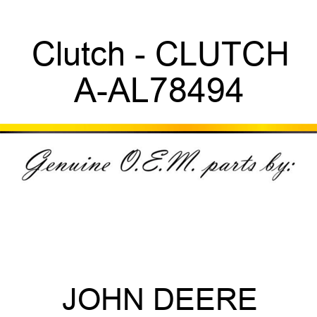 Clutch - CLUTCH A-AL78494