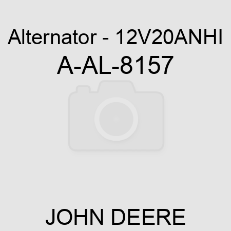 Alternator - 12V,20A,N,HI A-AL-8157