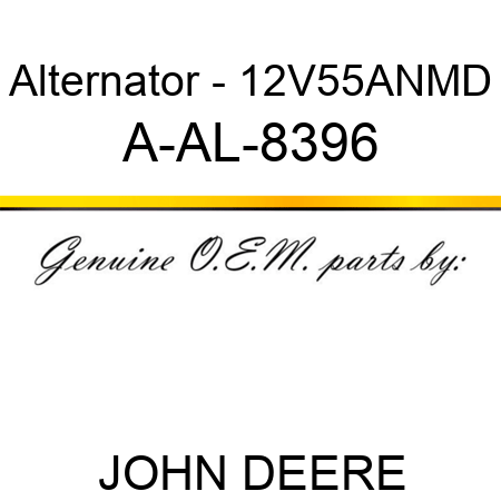 Alternator - 12V,55A,N,MD A-AL-8396