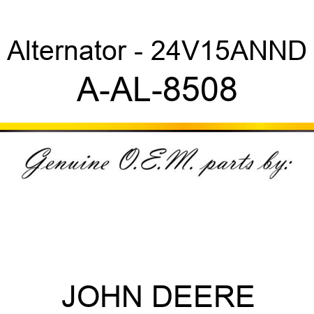 Alternator - 24V,15A,N,ND A-AL-8508
