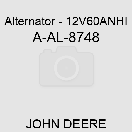 Alternator - 12V,60A,N,HI A-AL-8748