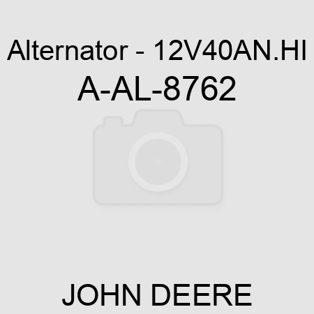 Alternator - 12V,40A,N.HI A-AL-8762