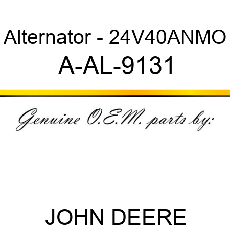Alternator - 24V,40A,N,MO A-AL-9131
