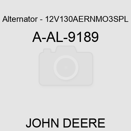 Alternator - 12V,130A,ER,N,MO,3SPL A-AL-9189