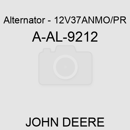 Alternator - 12V,37A,N,MO/PR A-AL-9212