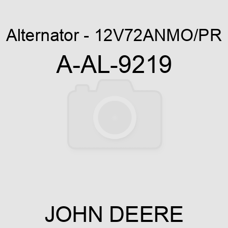 Alternator - 12V,72A,N,MO/PR A-AL-9219