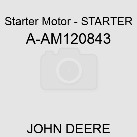 Starter Motor - STARTER A-AM120843