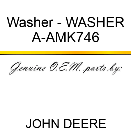 Washer - WASHER A-AMK746