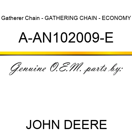 Gatherer Chain - GATHERING CHAIN - ECONOMY A-AN102009-E