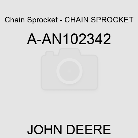 Chain Sprocket - CHAIN SPROCKET A-AN102342
