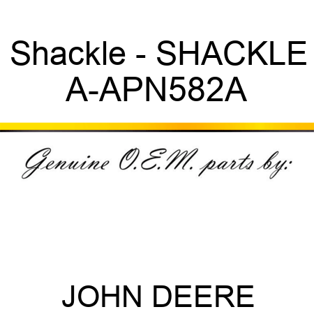 Shackle - SHACKLE A-APN582A