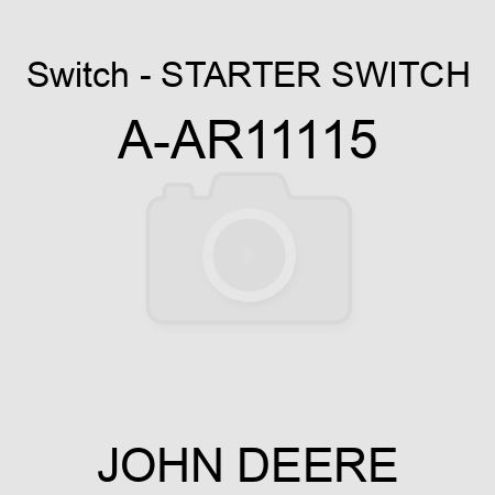 Switch - STARTER SWITCH A-AR11115
