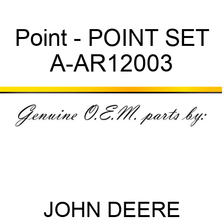 Point - POINT SET A-AR12003