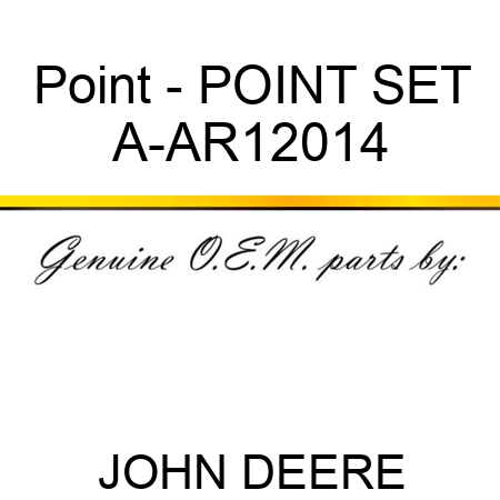 Point - POINT SET A-AR12014