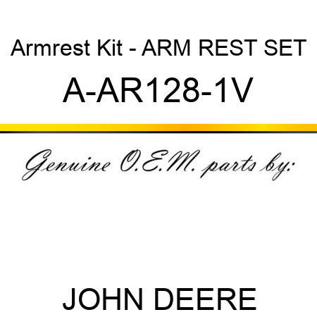 Armrest Kit - ARM REST SET A-AR128-1V