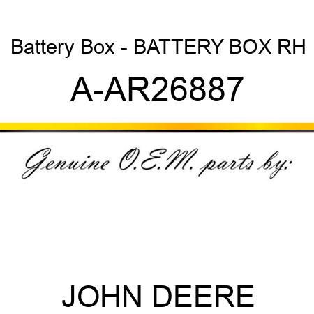 Battery Box - BATTERY BOX, RH A-AR26887