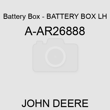 Battery Box - BATTERY BOX, LH A-AR26888