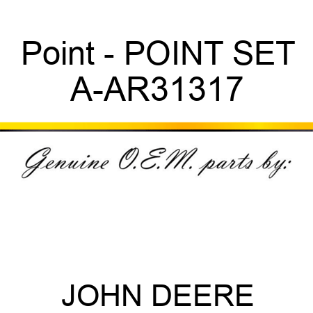 Point - POINT SET A-AR31317