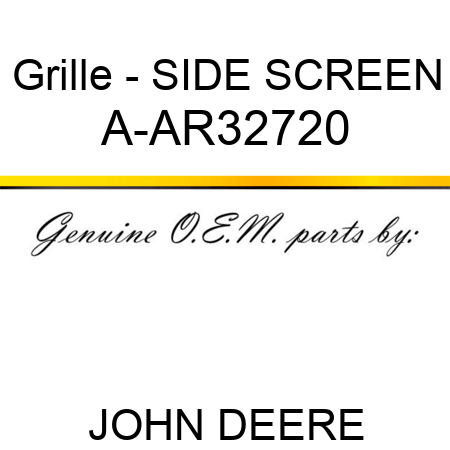Grille - SIDE SCREEN A-AR32720