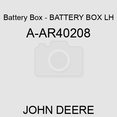 Battery Box - BATTERY BOX, LH A-AR40208