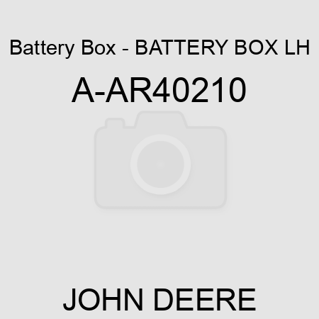 Battery Box - BATTERY BOX, LH A-AR40210
