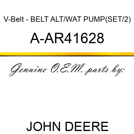 V-Belt - BELT, ALT/WAT PUMP(SET/2) A-AR41628