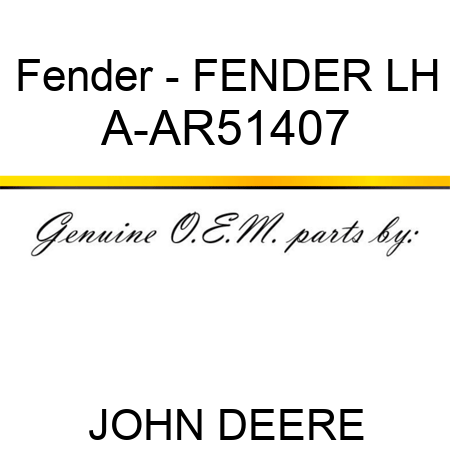 Fender - FENDER, LH A-AR51407
