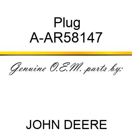 Plug A-AR58147