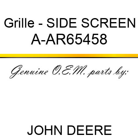 Grille - SIDE SCREEN A-AR65458