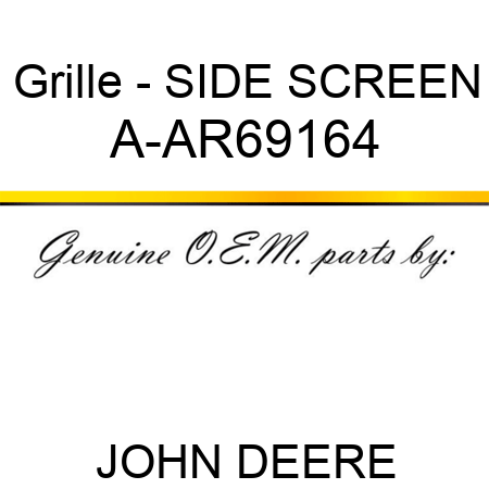 Grille - SIDE SCREEN A-AR69164