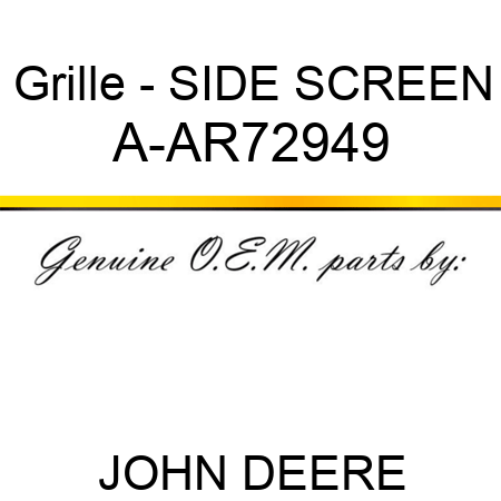 Grille - SIDE SCREEN A-AR72949