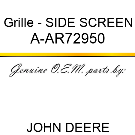 Grille - SIDE SCREEN A-AR72950
