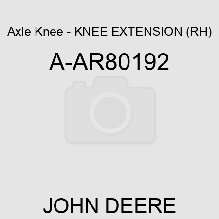 Axle Knee - KNEE EXTENSION (RH) A-AR80192