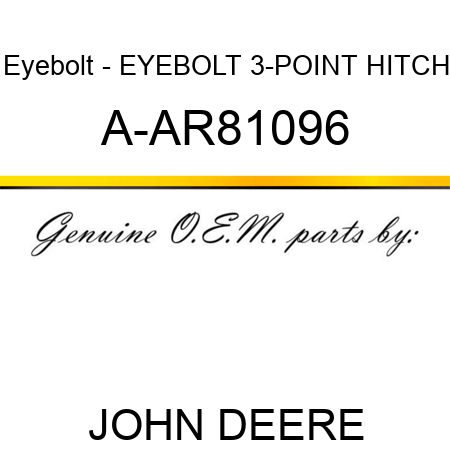 Eyebolt - EYEBOLT, 3-POINT HITCH A-AR81096