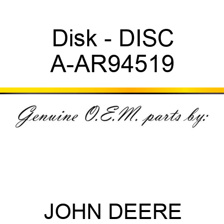 Disk - DISC A-AR94519