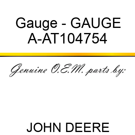 Gauge - GAUGE A-AT104754