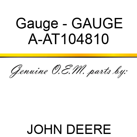 Gauge - GAUGE A-AT104810