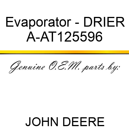 Evaporator - DRIER A-AT125596