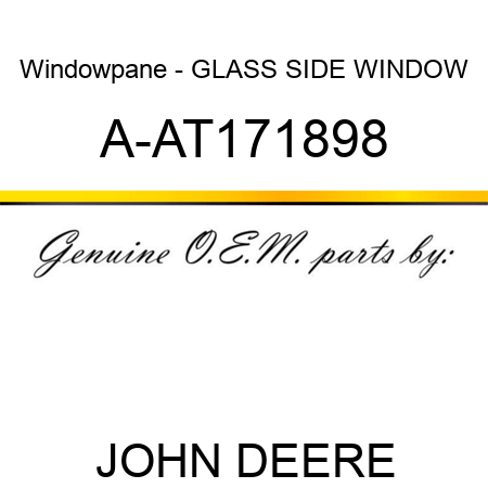 Windowpane - GLASS, SIDE WINDOW A-AT171898