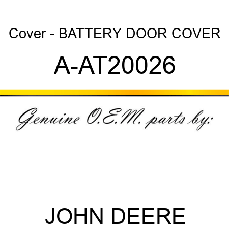 Cover - BATTERY DOOR COVER A-AT20026