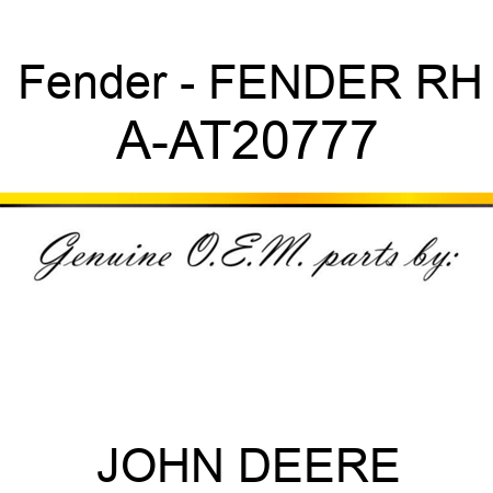 Fender - FENDER, RH A-AT20777