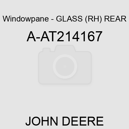 Windowpane - GLASS, (RH) REAR A-AT214167