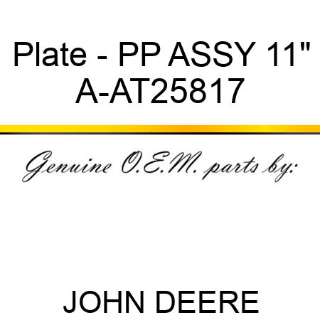 Plate - PP ASSY, 11