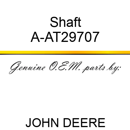 Shaft A-AT29707