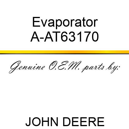 Evaporator A-AT63170