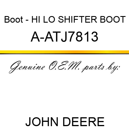 Boot - HI LO SHIFTER BOOT A-ATJ7813