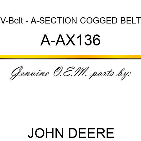 V-Belt - A-SECTION COGGED BELT A-AX136