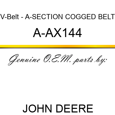V-Belt - A-SECTION COGGED BELT A-AX144