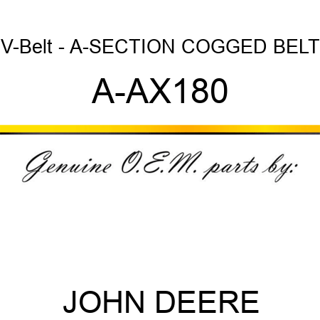 V-Belt - A-SECTION COGGED BELT A-AX180