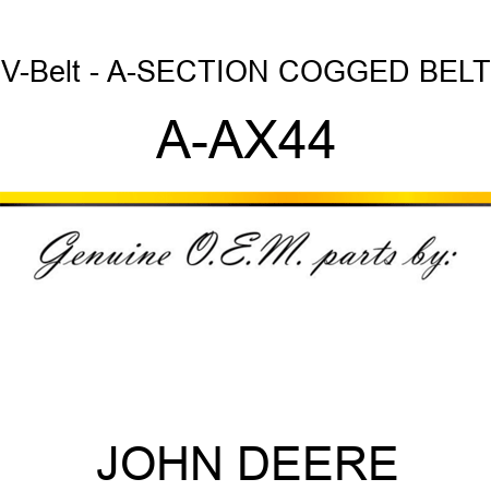 V-Belt - A-SECTION COGGED BELT A-AX44